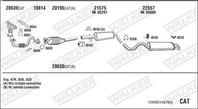 ABGASANLAGE WALKER VWK014676A