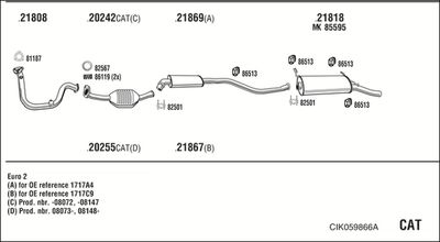 Układ wydechowy WALKER CIK059866A