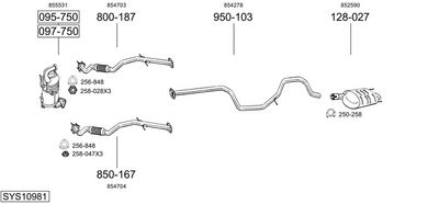 ABGASANLAGE BOSAL SYS10981