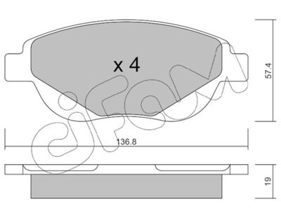 Brake Pad Set, disc brake 822-948-0