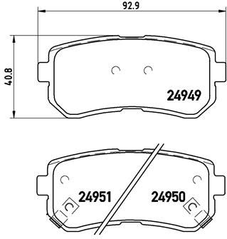 Bromsbeläggssats, skivbroms BREMBO P30046