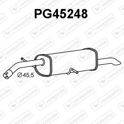 VENEPORTE PG45248 Глушитель выхлопных газов  для PEUGEOT 308 SW I (4E_, 4H_) 1.6 HDi
