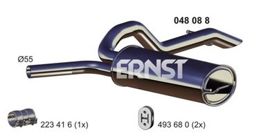 ERNST 048088 Глушитель выхлопных газов  для NISSAN PRIMASTAR (Ниссан Примастар)
