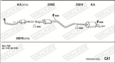 Изпускателна система WALKER REK059105A