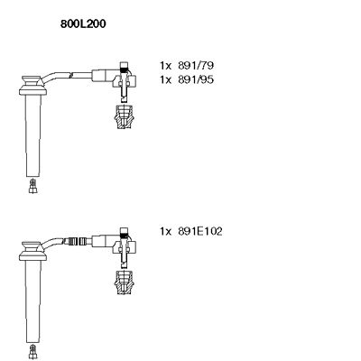 Комплект проводов зажигания BREMI 800L200 для FORD COUGAR