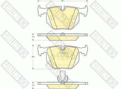 GIRLING 6115272 Тормозные колодки и сигнализаторы  для LAND ROVER RANGE ROVER III (L322) 3.6 D 4x4