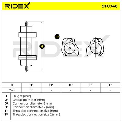 горивен филтър RIDEX 9F0746