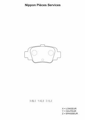 NPS N361N41 Тормозные колодки и сигнализаторы  для NISSAN MICRA II (K11) 1.0 i 16V