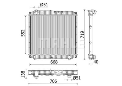 Kylare, motorkylning MAHLE CR 2608 000P