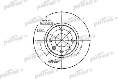 Тормозной диск PATRON PBD1624 для OPEL VECTRA