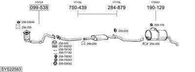SISTEM DE ESAPAMENT BOSAL SYS22583
