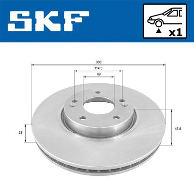 Brake Disc VKBD 80019 V1