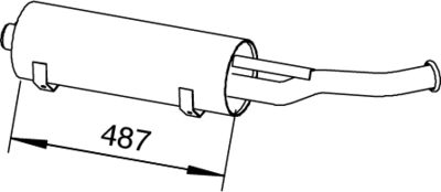 Amortizor zgomot mijloc/spate Dinex 8700513140