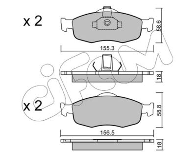 Комплект тормозных колодок, дисковый тормоз CIFAM 822-146-0 для FORD SCORPIO