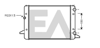 EACLIMA 31R77086 Радиатор охлаждения двигателя для VW PASSAT B3/B4 (315, 3A5)