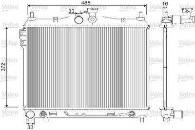 VALEO 733142 Радиатор охлаждения двигателя  для HYUNDAI GETZ (Хендай Гетз)