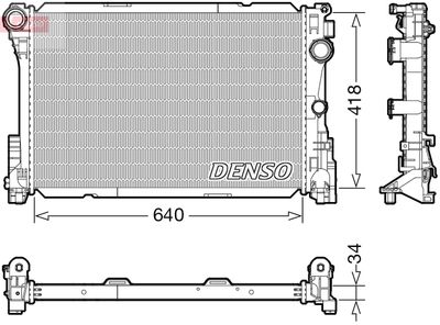 Радиатор, охлаждение двигателя DENSO DRM17115 для MERCEDES-BENZ SL