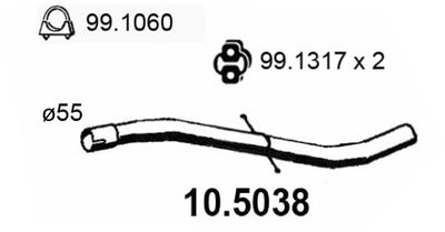Rura wydechowa ASSO 10.5038