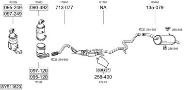 Układ wydechowy BOSAL SYS11623