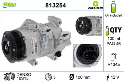 VALEO Compressor, airconditioning VALEO CORE-FLEX (813254)