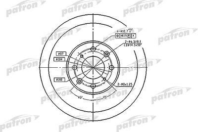 Тормозной диск PATRON PBD1436 для HONDA CIVIC