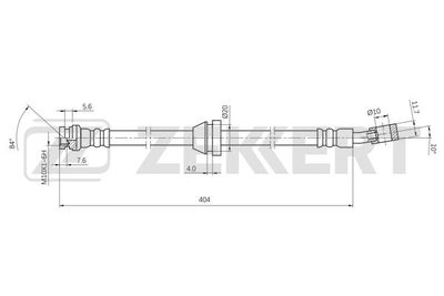 Тормозной шланг ZEKKERT BS-9508 для CHEVROLET SPARK