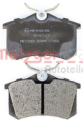 Комплект тормозных колодок, дисковый тормоз 1170022