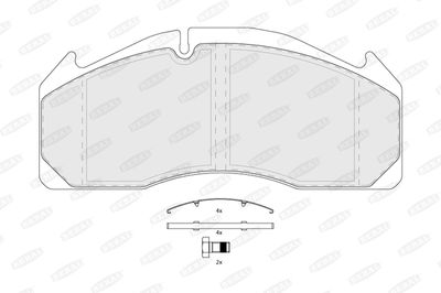 Bromsbeläggssats, skivbroms BERAL BCV29125TK