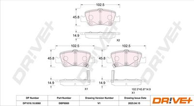 BREMSBELAGSATZ SCHEIBENBREMSE DR!VE+ DP1010100060 7