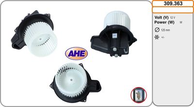 Вентилятор салона AHE 309.363 для FIAT PANDA