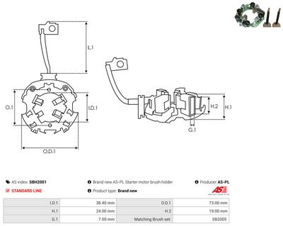 Vorschau Halter, Kohlebürsten Ansicht 2