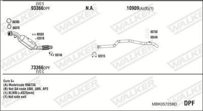 ABGASANLAGE WALKER MBK057259D