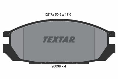 Комплект тормозных колодок, дисковый тормоз TEXTAR 2009801 для NISSAN VANETTE