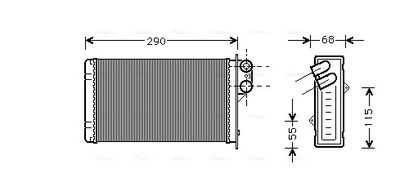 AVA QUALITY COOLING Kachelradiateur, interieurverwarming (PE6100)