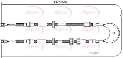 Cable Pull, parking brake APEC CAB1167