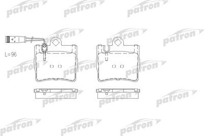Комплект тормозных колодок, дисковый тормоз PATRON PBP1427 для MERCEDES-BENZ S-CLASS