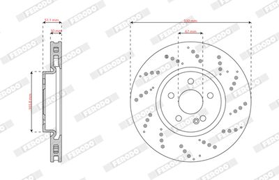 Ferodo Brake Disc DDF3081C