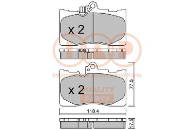 Комплект тормозных колодок, дисковый тормоз IAP QUALITY PARTS 704-17113P для LEXUS IS