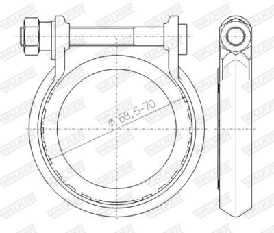 COLIER SISTEM DE ESAPAMENT WALKER 80550 2