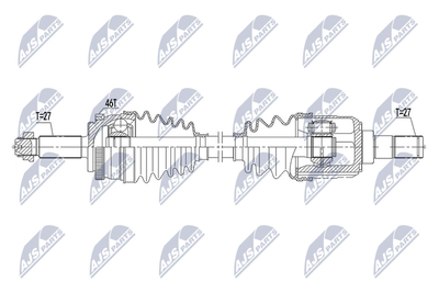 Приводной вал NTY NPW-KA-364 для KIA CEED
