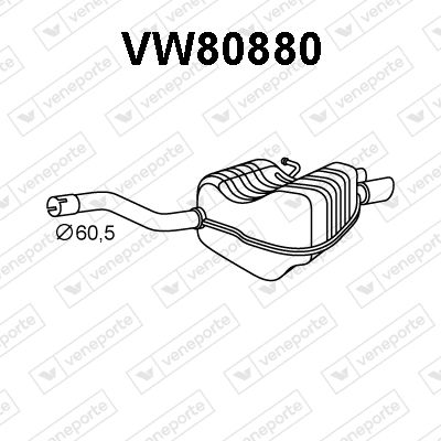 Глушитель выхлопных газов конечный VENEPORTE VW80880 для VW JETTA