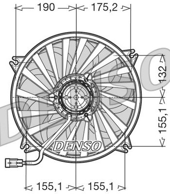 DENSO DER07005 Вентилятор системы охлаждения двигателя  для FIAT ULYSSE (Фиат Улссе)