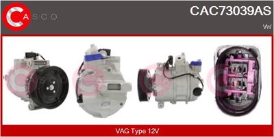 Компрессор, кондиционер CASCO CAC73039AS для VW TOUAREG