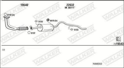 Изпускателна система WALKER NI88002