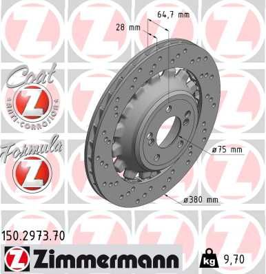 Bromsskiva ZIMMERMANN 150.2973.70