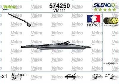 Balai d'essuie-glace VALEO — 650mm