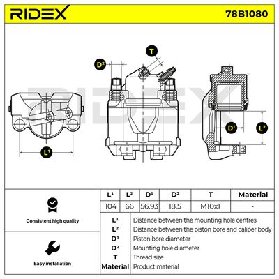 спирачен апарат RIDEX 78B1080