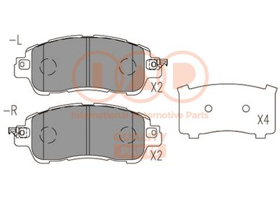 Комплект тормозных колодок, дисковый тормоз IAP QUALITY PARTS 704-11084 для MAZDA 2