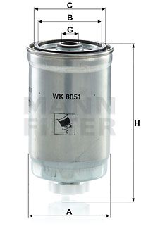 Топливный фильтр MANN-FILTER WK 8051 для CHRYSLER GRAND VOYAGER
