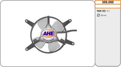 Вентилятор, охлаждение двигателя AHE 309.090 для FIAT 127